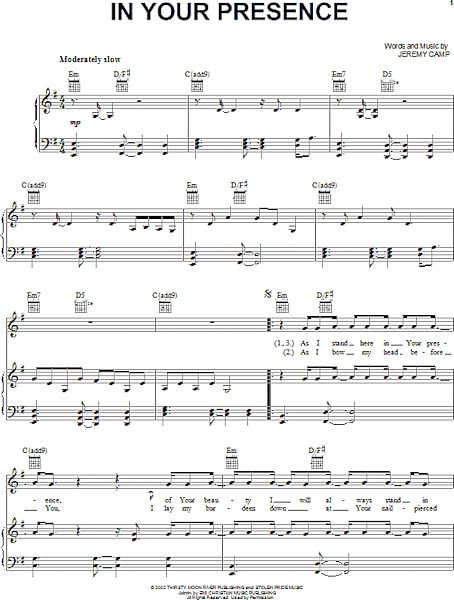 open zoom image for In Your Presence - Piano/Vocal/Guitar, New, Main