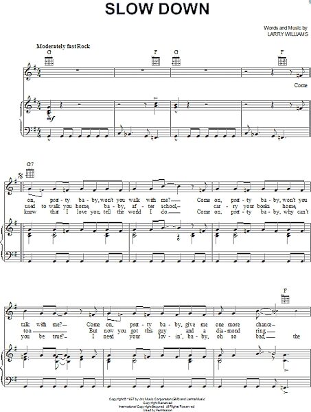 open zoom image for Slow Down - Piano/Vocal/Guitar, New, Main
