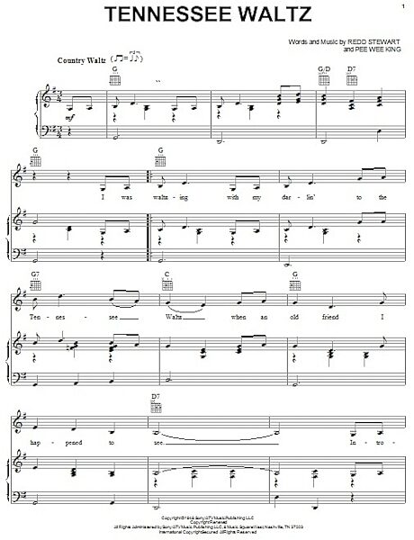 open zoom image for Tennessee Waltz - Piano/Vocal/Guitar, New, Main