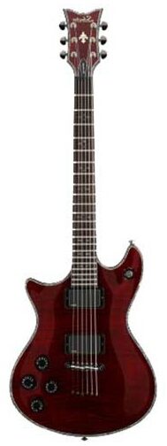 open zoom image for Schecter Hellraiser Tempest Left-Handed Electric Guitar, Black Cherry