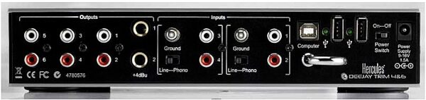 open zoom image for Hercules DeeJay Trim 4&6 USB DJ Audio Interface, Rear
