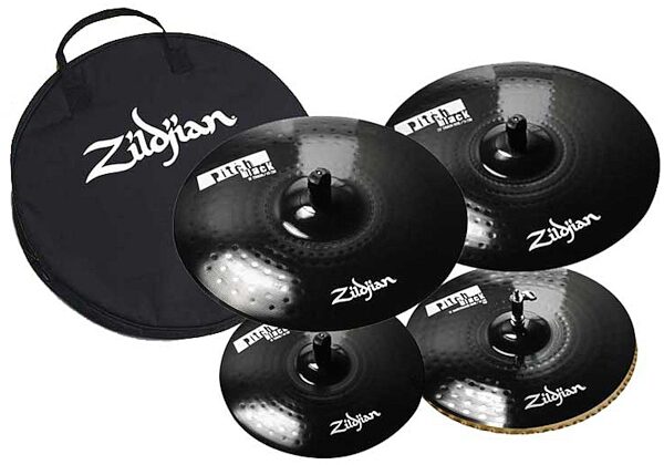 open zoom image for Zildjian ZPB Pitch Black 6 Cymbal Package, Main