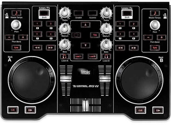 open zoom image for Hercules DJ Control MP3 e2 USB DJ Controller, Top
