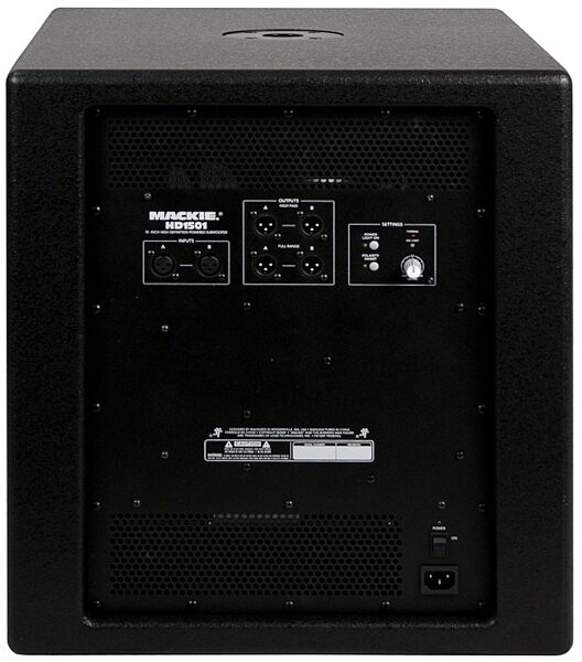 open zoom image for Mackie HD1501 Powered Subwoofer (1200 Watts, 1x15"), Back