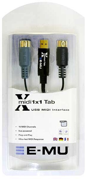 open zoom image for E-MU XMIDI 1x1 TAB USB MIDI Interface, Package