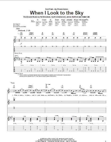 open zoom image for When I Look To The Sky - Guitar TAB, New, Main