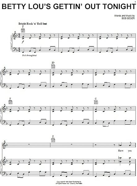 open zoom image for Betty Lou's Gettin' Out Tonight - Piano/Vocal/Guitar, New, Main