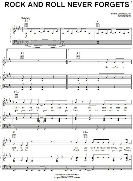 open zoom image for Rock And Roll Never Forgets - Piano/Vocal/Guitar, New, Main
