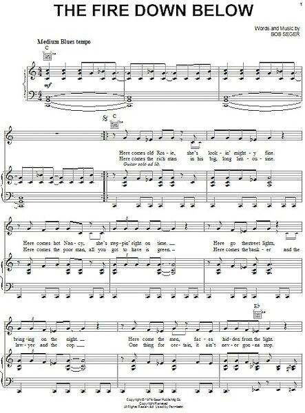 open zoom image for The Fire Down Below - Piano/Vocal/Guitar, New, Main