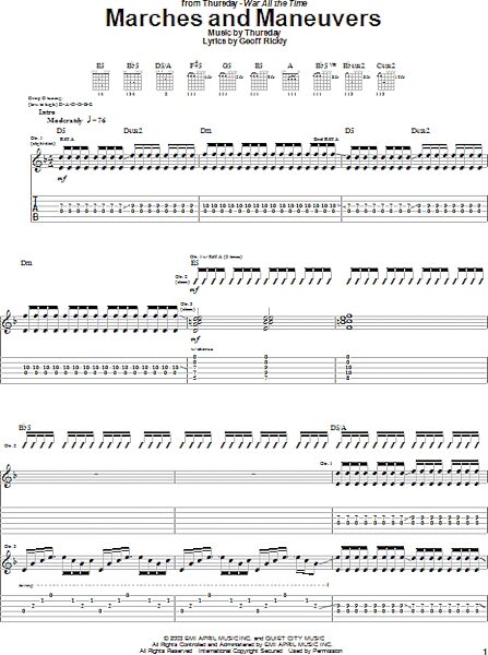 open zoom image for Marches And Maneuvers - Guitar TAB, New, Main