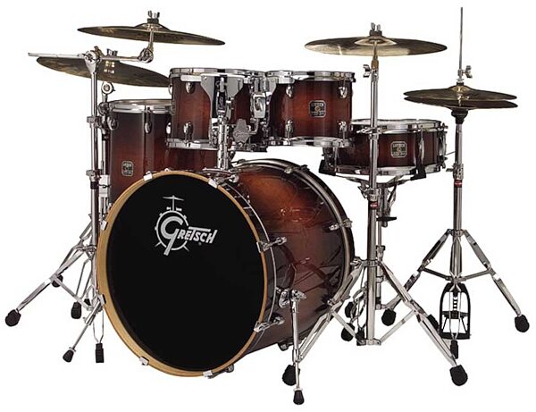 open zoom image for Gretsch BRTE8256 Catalina Birch 5-Piece Drum Shell Kit, Walnut Burst