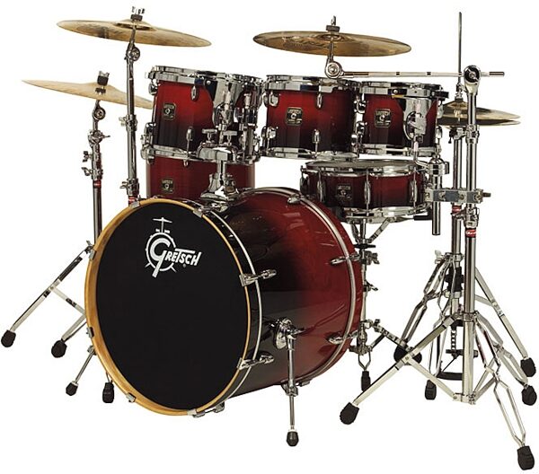 open zoom image for Gretsch ACE825P Catalina Ash 5-Piece Drum Shell Kit, Black Cherry Fade
