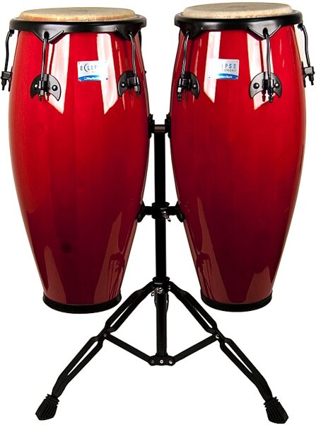 open zoom image for Rhythm Tech Eclipse Conga Set (with Stand), Wine Red