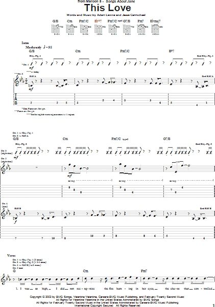 open zoom image for This Love - Guitar TAB, New, Main