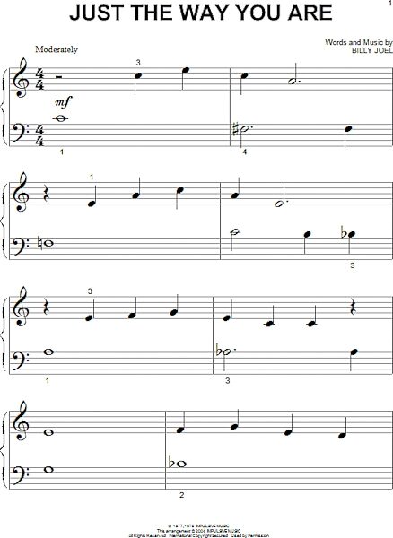 open zoom image for Just The Way You Are - Big Note Piano, New, Main