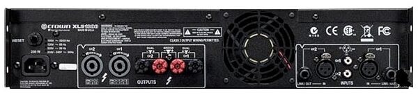 open zoom image for Crown XLS 1000 Power Amplifier, 1000 Watts, Rear