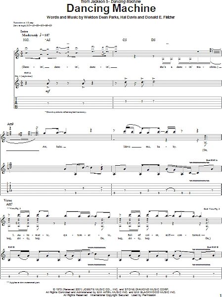 open zoom image for Dancing Machine - Guitar TAB, New, Main