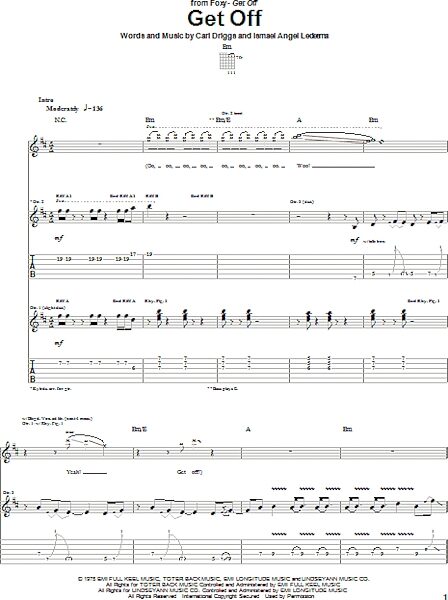open zoom image for Get Off - Guitar TAB, New, Main