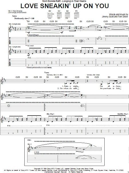 open zoom image for Love Sneakin' Up On You - Guitar TAB, New, Main
