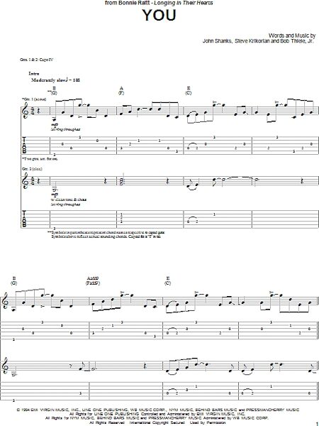 open zoom image for You - Guitar TAB, New, Main