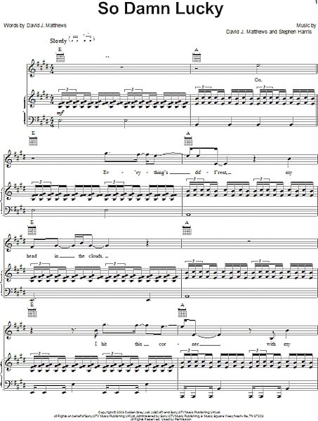 open zoom image for So Damn Lucky - Piano/Vocal/Guitar, New, Main