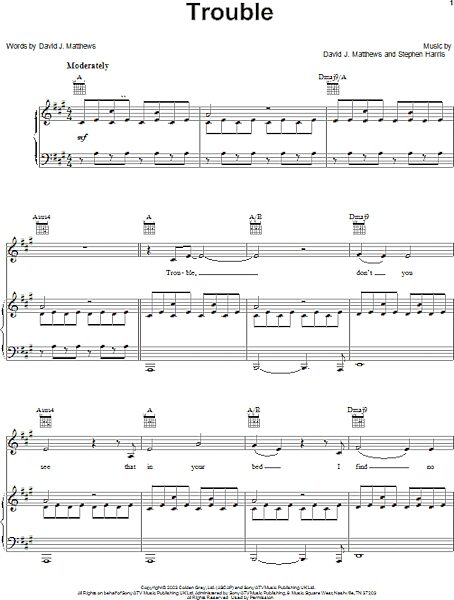 open zoom image for Trouble - Piano/Vocal/Guitar, New, Main