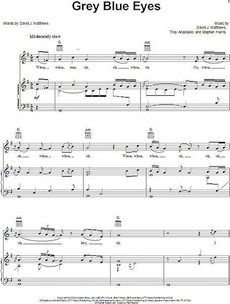 open zoom image for Grey Blue Eyes - Piano/Vocal/Guitar, New, Main