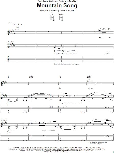 open zoom image for Mountain Song - Guitar TAB, New, Main