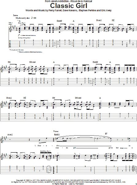 open zoom image for Classic Girl - Guitar TAB, New, Main