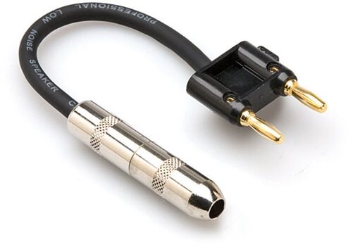open zoom image for Hosa BNP116BK 16-Gauge 1/4" to Dual Banana Adapter, Black, BNP-116RD, Main