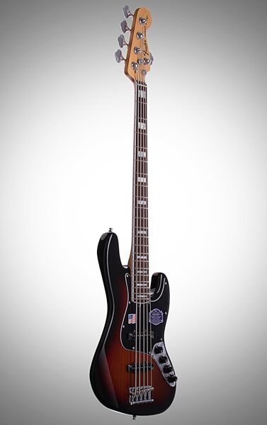 open zoom image for Fender American Deluxe Jazz V 5-String Electric Bass (Rosewood with Case), Body Left Front