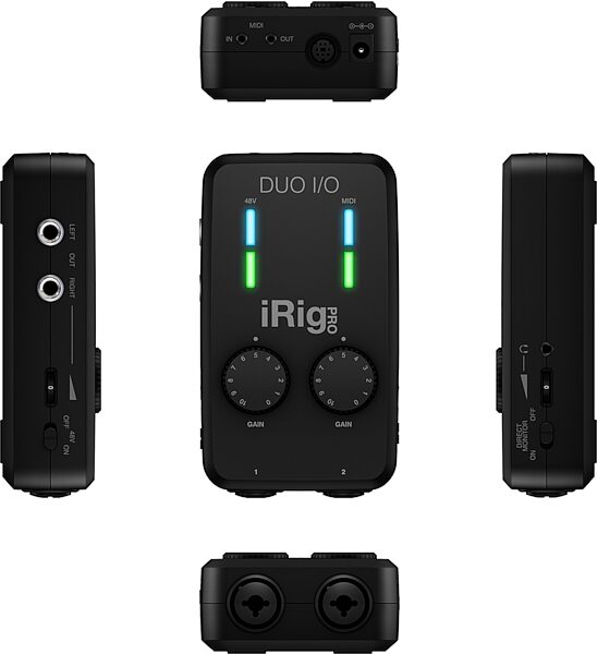 open zoom image for IK Multimedia iRig Pro DUO I/O Audio/MIDI Interface, Open Box (Very Good), Action Position Back