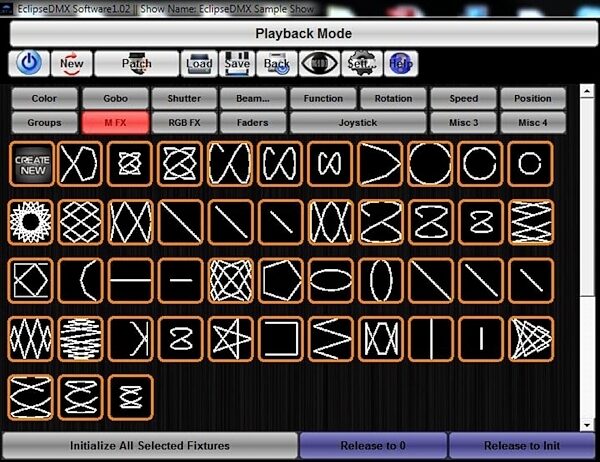 open zoom image for Blizzard EclipseDMX Lighting Control Software System, Screenshot Master FX