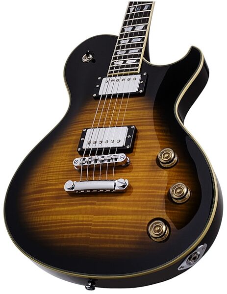 open zoom image for Schecter Solo-6 Custom Electric Guitar, Dark Vintage Sunburst - Closeup