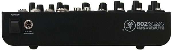 open zoom image for Mackie 802VLZ4 8-Channel Mixer, Open Box (Like New), Rear
