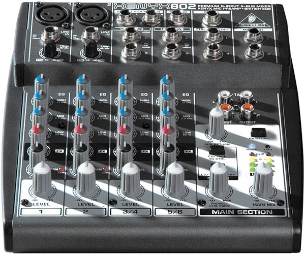 open zoom image for Behringer XENYX 802 Mixer, Front