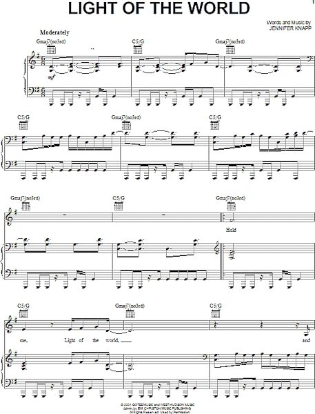 open zoom image for Light Of The World - Piano/Vocal/Guitar, New, Main