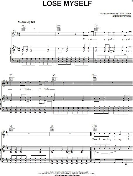 open zoom image for Lose Myself - Piano/Vocal/Guitar, New, Main