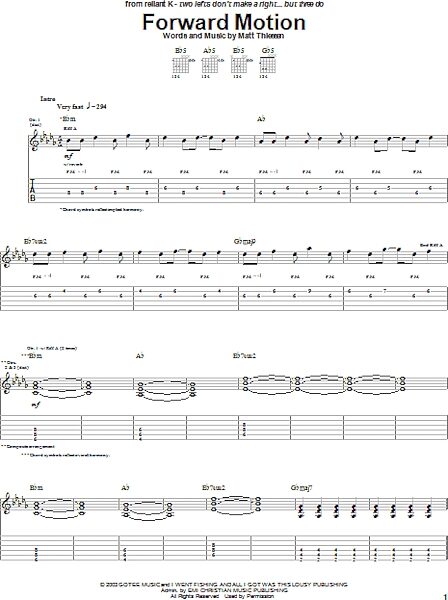 open zoom image for Forward Motion - Guitar TAB, New, Main