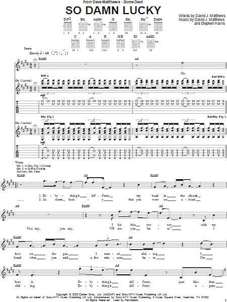 open zoom image for So Damn Lucky - Guitar TAB, New, Main