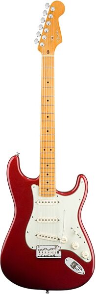 open zoom image for Fender American Deluxe Stratocaster V Neck Electric Guitar (Maple with Case), Candy Apple Red