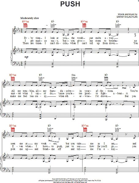 open zoom image for Push - Piano/Vocal/Guitar, New, Main