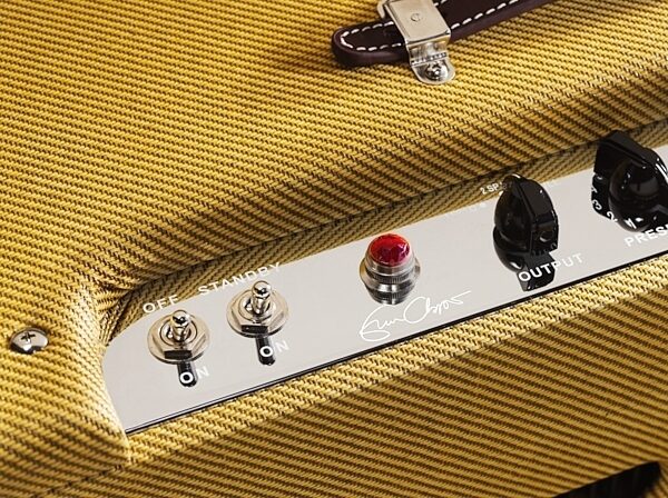 open zoom image for Fender Eric Clapton EC Twinolux Guitar Combo Amplifier (40 Watts, 2x12"), On Off Section
