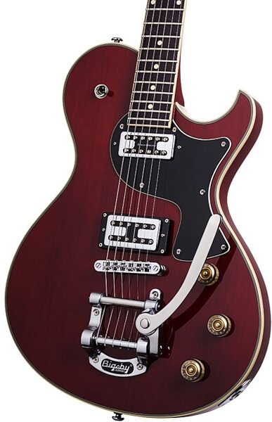 open zoom image for Schecter Solo Vintage Electric Guitar, See-Thru Cherry - Body Closeup