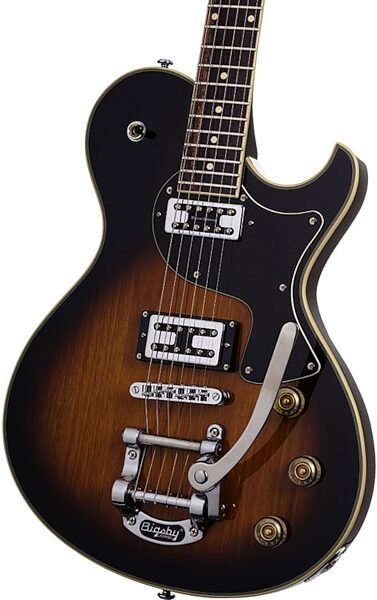 open zoom image for Schecter Solo Vintage Electric Guitar, 2-Tone Sunburst - Body Closeup