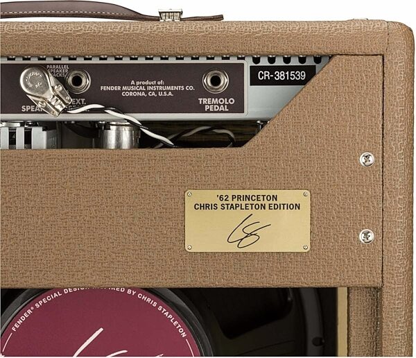 open zoom image for Fender '62 Princeton Chris Stapleton Guitar Tube Combo Amplifier (12 Watts, 1x12"), New, Back1