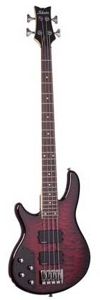 open zoom image for Schecter Raiden Elite-4 Left-Handed Electric Bass, Black Cherry