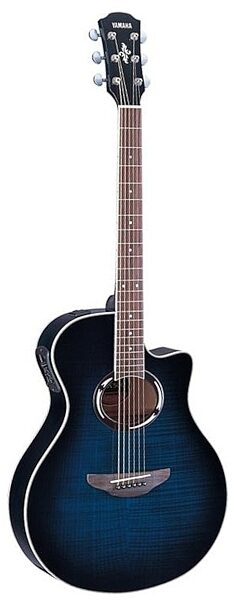 open zoom image for Yamaha APX500FM Thinline Acoustic-Electric Guitar, Ocean Blue Burst