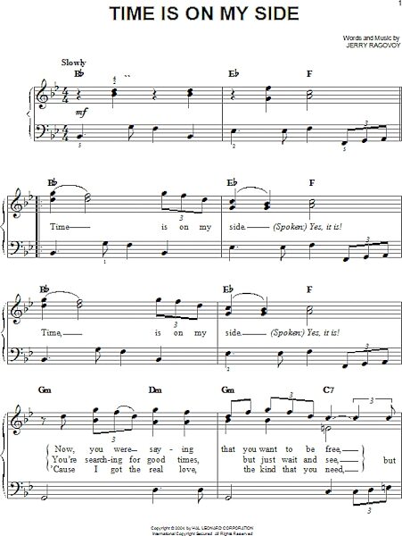 open zoom image for Time Is On My Side - Easy Piano, New, Main