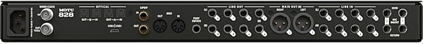open zoom image for MOTU 828 28x32 USB-C Audio Interface, New, Action Position Back